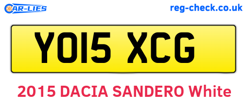 YO15XCG are the vehicle registration plates.