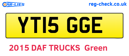 YT15GGE are the vehicle registration plates.