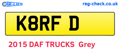 K8RFD are the vehicle registration plates.