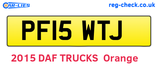 PF15WTJ are the vehicle registration plates.