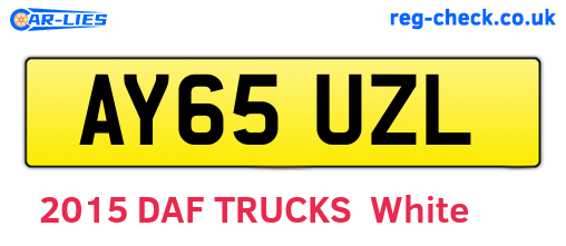 AY65UZL are the vehicle registration plates.