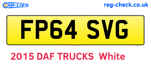FP64SVG are the vehicle registration plates.