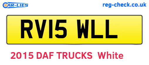 RV15WLL are the vehicle registration plates.