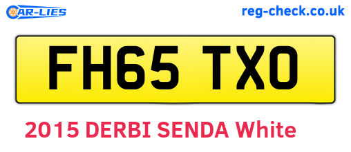 FH65TXO are the vehicle registration plates.