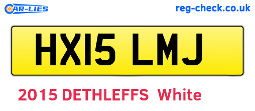 HX15LMJ are the vehicle registration plates.