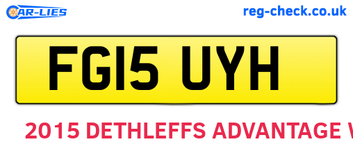 FG15UYH are the vehicle registration plates.