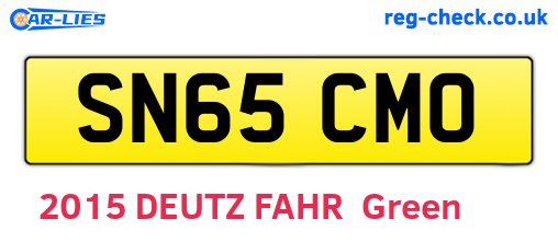 SN65CMO are the vehicle registration plates.