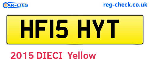 HF15HYT are the vehicle registration plates.