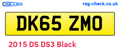 DK65ZMO are the vehicle registration plates.