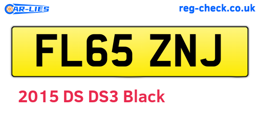 FL65ZNJ are the vehicle registration plates.