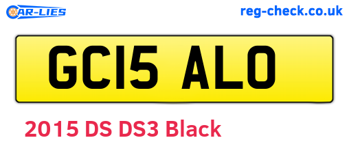 GC15ALO are the vehicle registration plates.