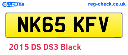 NK65KFV are the vehicle registration plates.