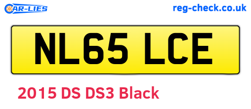 NL65LCE are the vehicle registration plates.