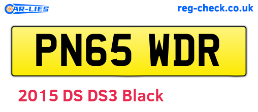 PN65WDR are the vehicle registration plates.