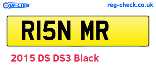 R15NMR are the vehicle registration plates.