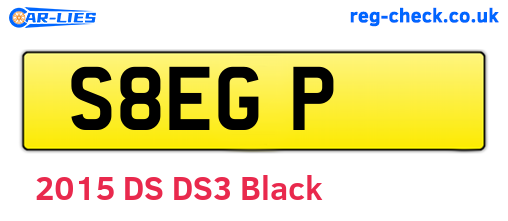 S8EGP are the vehicle registration plates.