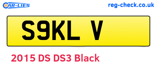 S9KLV are the vehicle registration plates.
