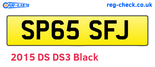 SP65SFJ are the vehicle registration plates.