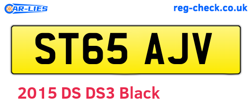 ST65AJV are the vehicle registration plates.