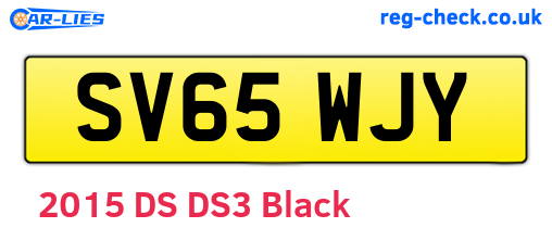 SV65WJY are the vehicle registration plates.