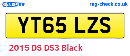 YT65LZS are the vehicle registration plates.