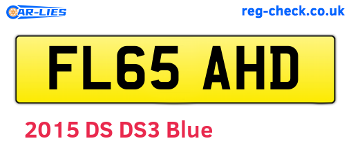 FL65AHD are the vehicle registration plates.