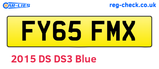FY65FMX are the vehicle registration plates.