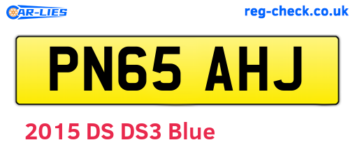 PN65AHJ are the vehicle registration plates.