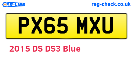 PX65MXU are the vehicle registration plates.