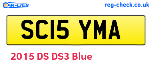 SC15YMA are the vehicle registration plates.