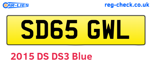 SD65GWL are the vehicle registration plates.