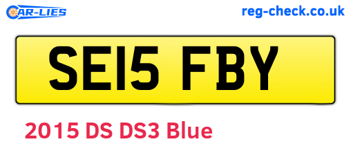 SE15FBY are the vehicle registration plates.