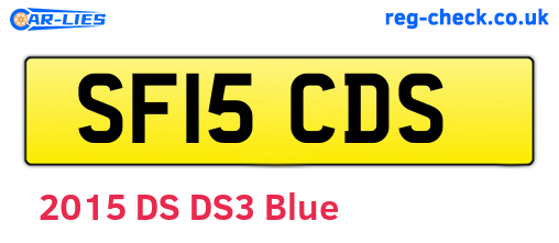 SF15CDS are the vehicle registration plates.