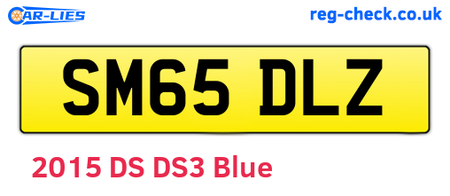 SM65DLZ are the vehicle registration plates.