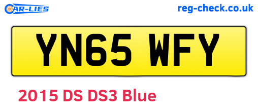 YN65WFY are the vehicle registration plates.