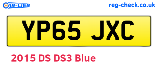 YP65JXC are the vehicle registration plates.