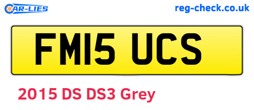 FM15UCS are the vehicle registration plates.