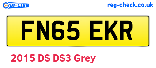 FN65EKR are the vehicle registration plates.