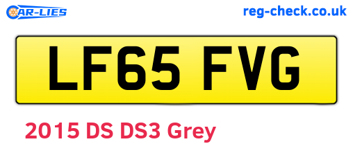 LF65FVG are the vehicle registration plates.
