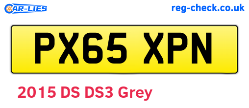 PX65XPN are the vehicle registration plates.