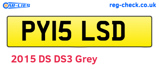 PY15LSD are the vehicle registration plates.