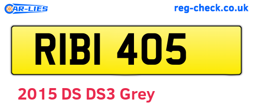 RIB1405 are the vehicle registration plates.