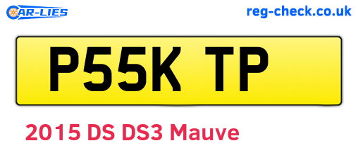 P55KTP are the vehicle registration plates.