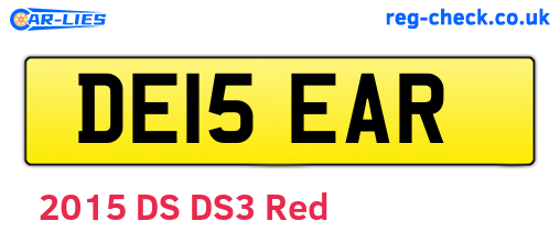 DE15EAR are the vehicle registration plates.