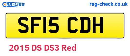 SF15CDH are the vehicle registration plates.