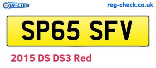SP65SFV are the vehicle registration plates.