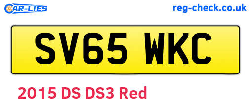 SV65WKC are the vehicle registration plates.