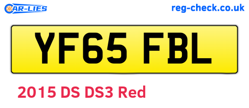 YF65FBL are the vehicle registration plates.
