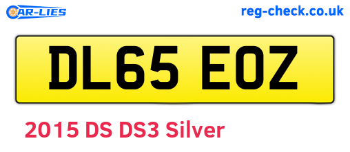 DL65EOZ are the vehicle registration plates.