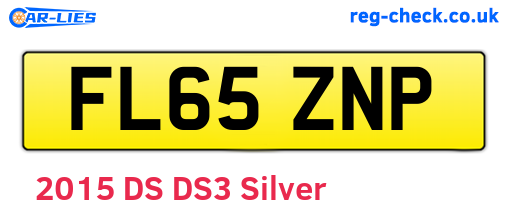 FL65ZNP are the vehicle registration plates.
